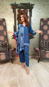 Blue Half Kaftan Coord Set